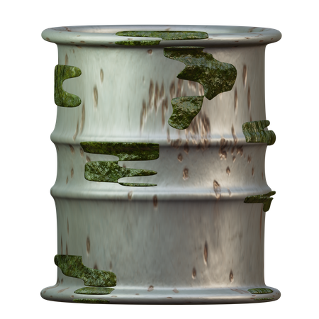 Rusty Barrel  3D Illustration