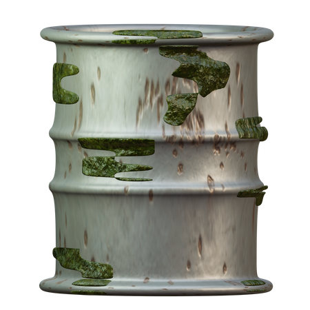 Rusty Barrel 3D Illustration