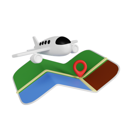 Ruta de vuelo  3D Icon