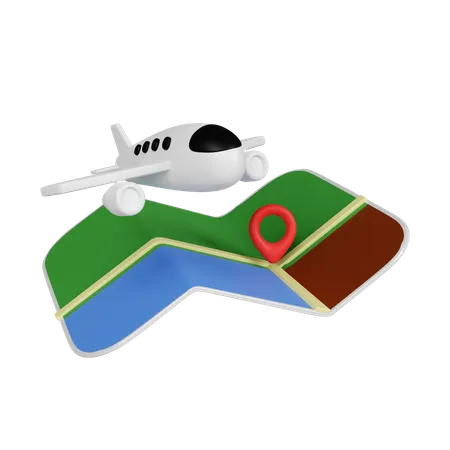 Ruta de vuelo  3D Icon