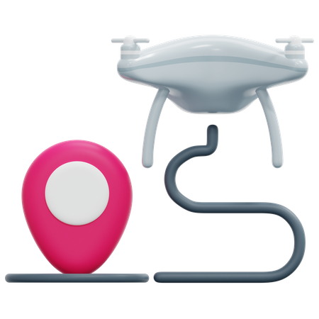 Ruta de drones  3D Icon