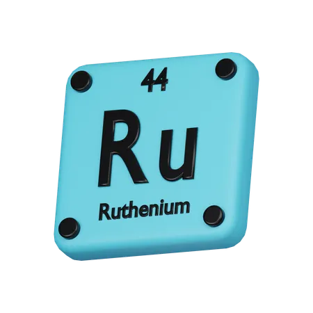 Ruthenium Element 3 D Icon 3D Icon