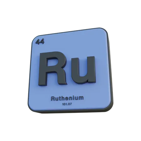 Ruthenium  3D Illustration