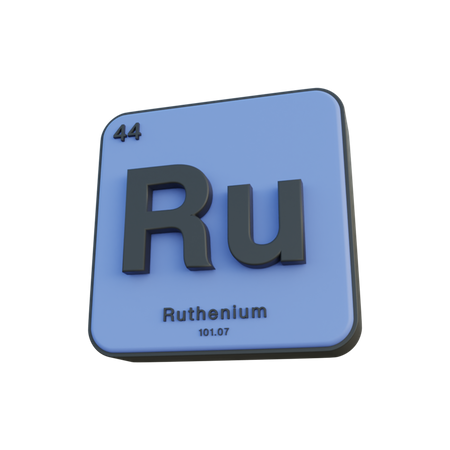 Ruthenium  3D Illustration