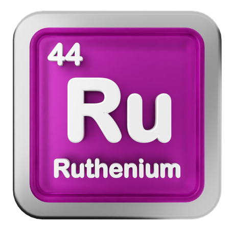 Tableau périodique du ruthénium  3D Icon