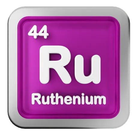 Tableau périodique du ruthénium  3D Icon