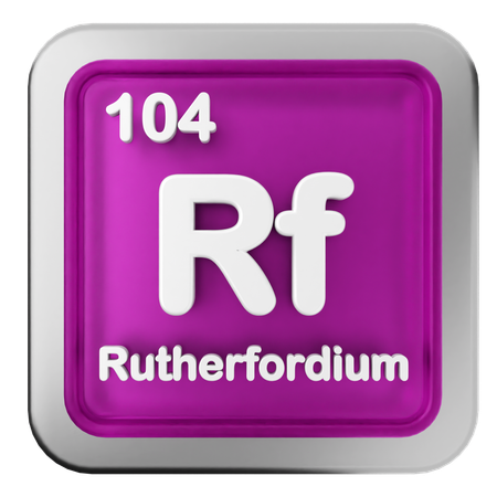 Tabela periódica de rutherfórdio  3D Icon