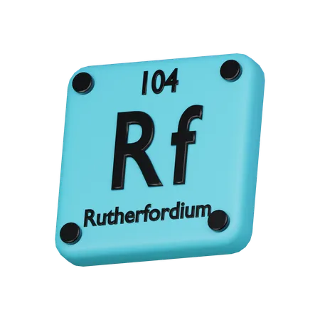 Rutherfordium Element 3 D Icon 3D Icon