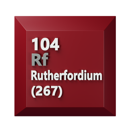 Rutherfordium  3D Icon