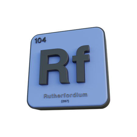 Rutherfordium  3D Illustration