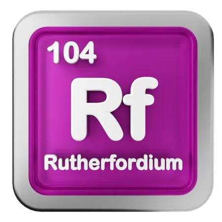 Rutherfordium-Periodensystem  3D Icon