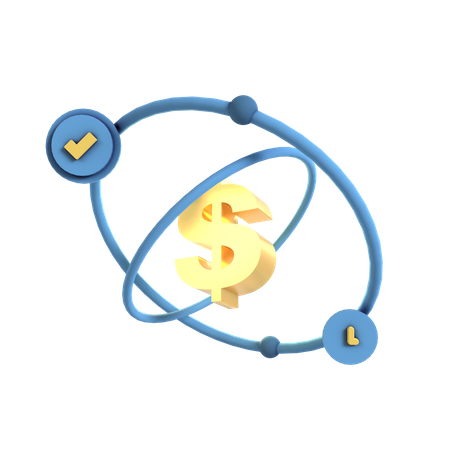 Rutina financiera  3D Icon