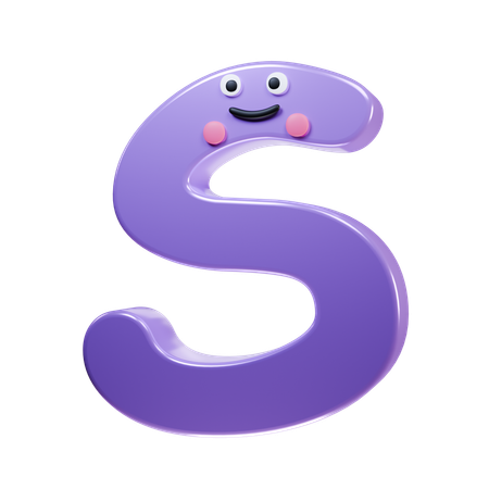 S Alphabet  3D Icon