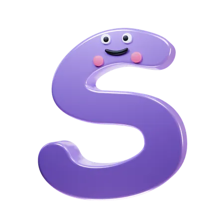 S Alphabet  3D Icon