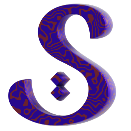 S Alphabet  3D Icon