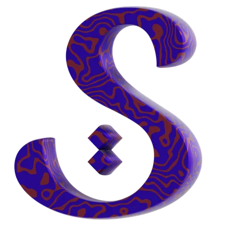 S Alphabet  3D Icon