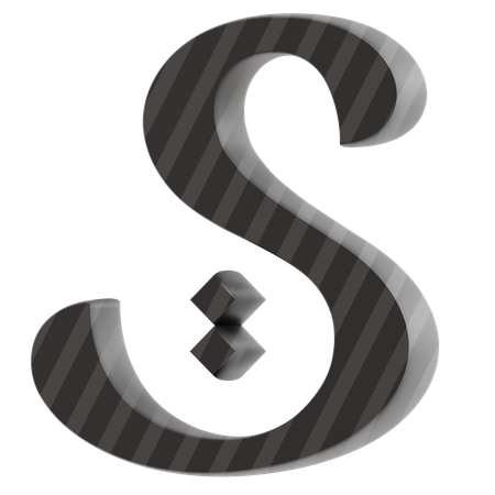 S Alphabet  3D Icon