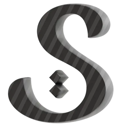 S Alphabet  3D Icon