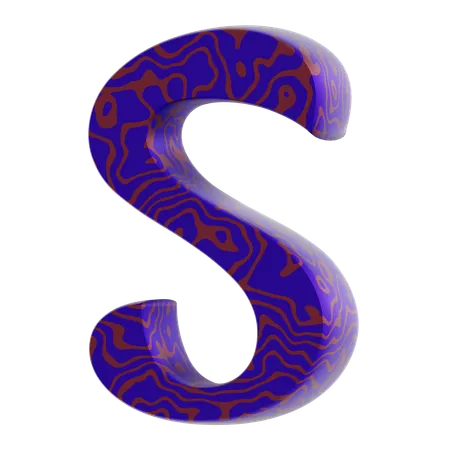 S Alphabet  3D Icon