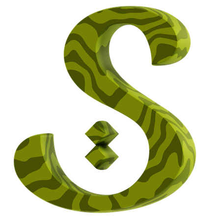 S Alphabet  3D Icon