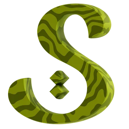 S Alphabet  3D Icon