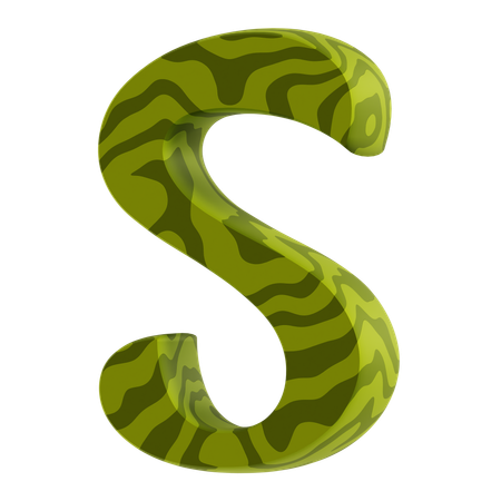 S Alphabet  3D Icon