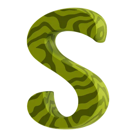 S Alphabet  3D Icon