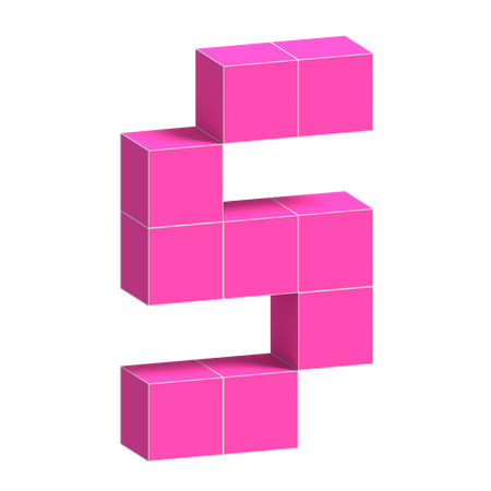 S Alphabet  3D Icon