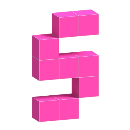 S Alphabet  3D Icon