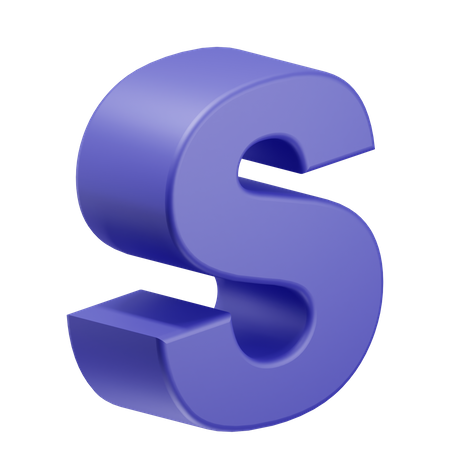 S Alphabet  3D Icon
