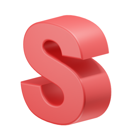 S Alphabet 3D Icon
