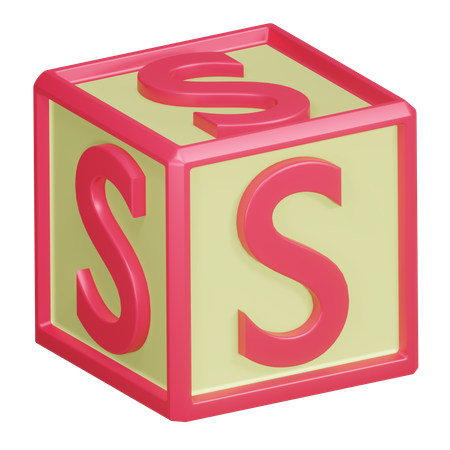 S Alphabet Letter  3D Icon