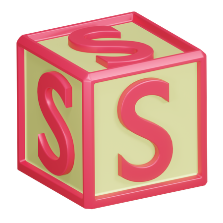 S Alphabet Letter  3D Icon