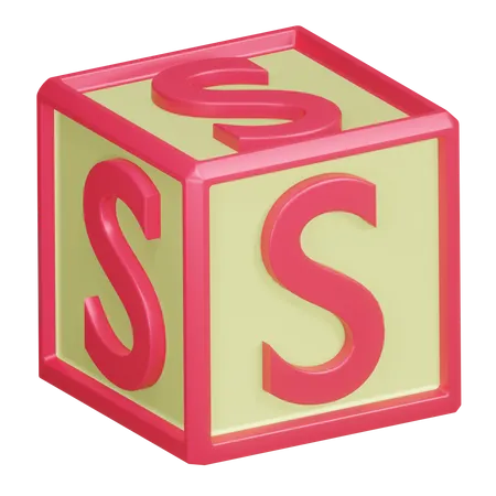 S Letter Rendering With High Resolution Alphabet Illustration 3D Icon