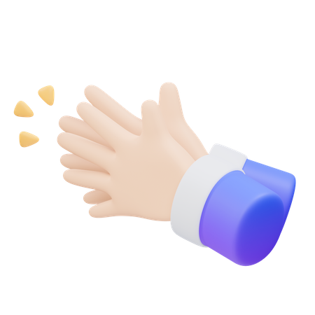 S Clap Hand Gesture  3D Icon