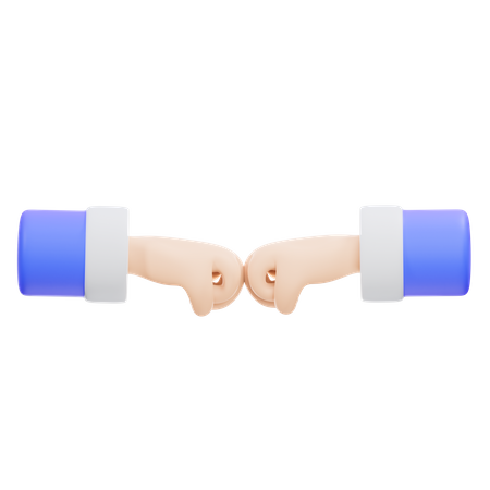 S Fist Hand Gesture  3D Icon