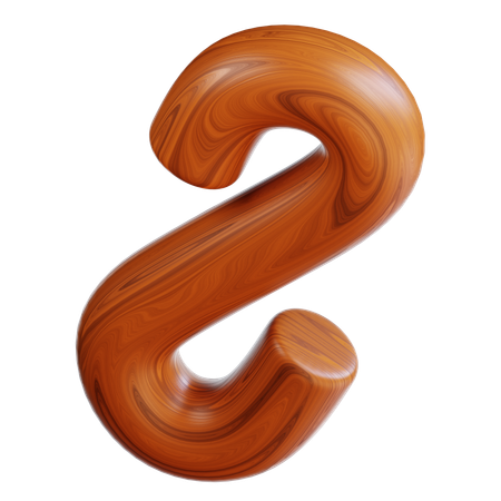 S-förmiges Objekt aus Holz  3D Icon