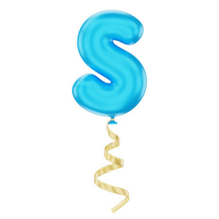 S Latter Balloon  3D Icon