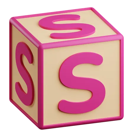 3 D S Letter Illustration 3D Icon
