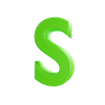 3d s letter logo