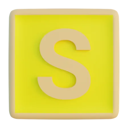 3 D S Letter With Isolated Background 3D Icon