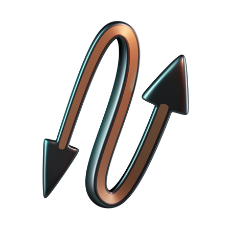 S Shape Arrow  3D Icon