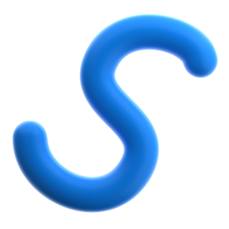 S Shape Line  3D Icon