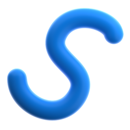 S Shape Line  3D Icon