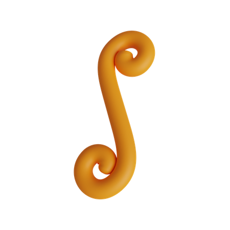 S spiral  3D Illustration