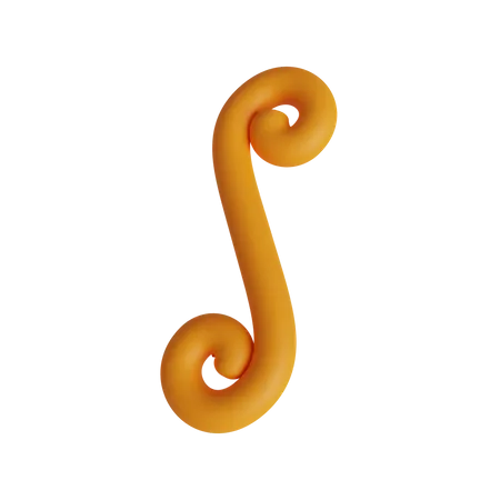 S spiral  3D Illustration