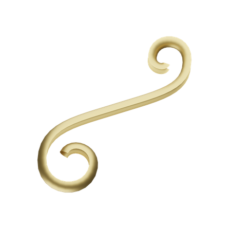 S Spiral Shape  3D Illustration