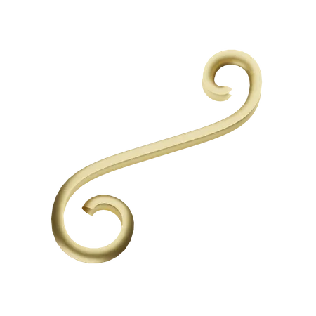 S Spiral Shape  3D Illustration