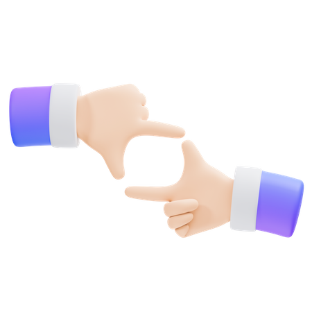 S Square Hand Gesture  3D Icon