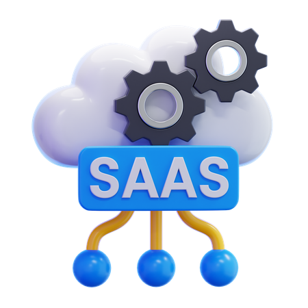 SaaS Cloud  3D Icon